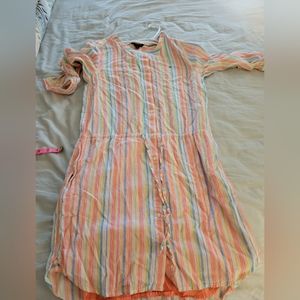 Colorful vertical stripes dress perfect for summer